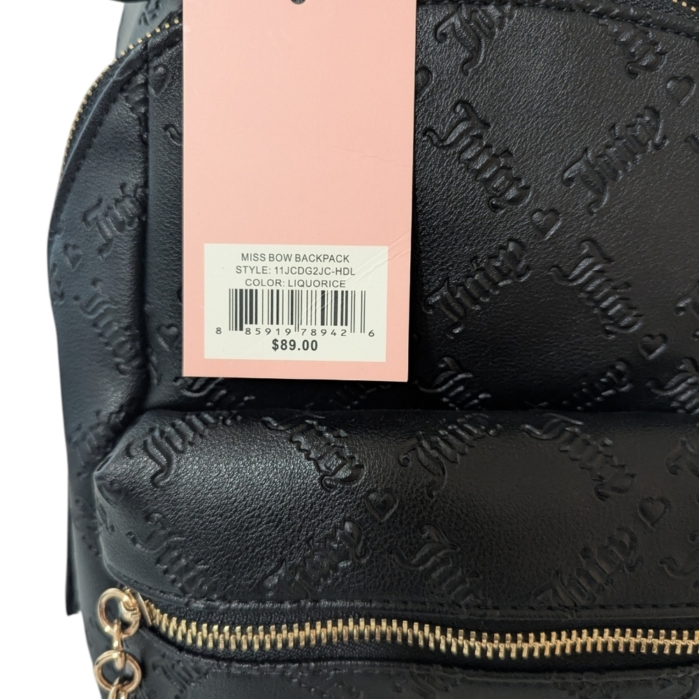 Juicy Couture Black Mini Women's Backpack - Picture 3 of 9